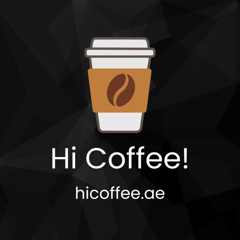 HiCoffee.ae Premium Domain for Coffee Brand Café or Coffee Ecommerce in UAE